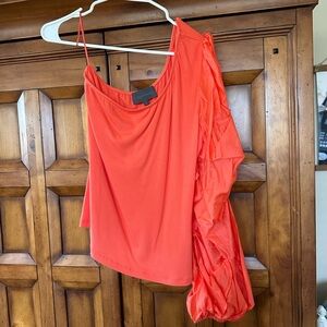 Sunday in Brooklyn Orange Ruffle Blouse - Anthropologie